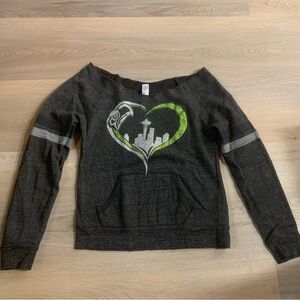 Seattle Seahawks Charcoal and Lime Sweater